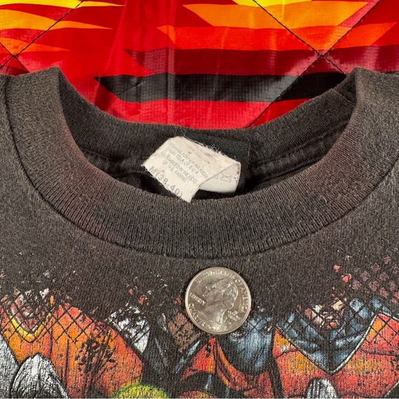 Vintage Y2K Marvel Character Shirt Iron Man Spider Man Ghost Rider Comic Line Up - Picture 7 of 14